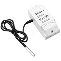 ILS - TH16 DIY 16A 3500W Módulo Termostato Humedad WiFi Interruptor Toma con App con DS18B20 Sonda Impermeable…